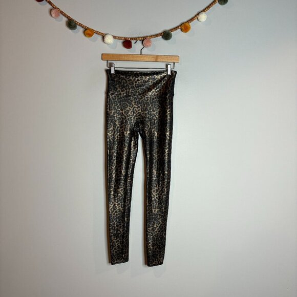 Spanx faux leather leopard print leggings - Picture 2 of 5